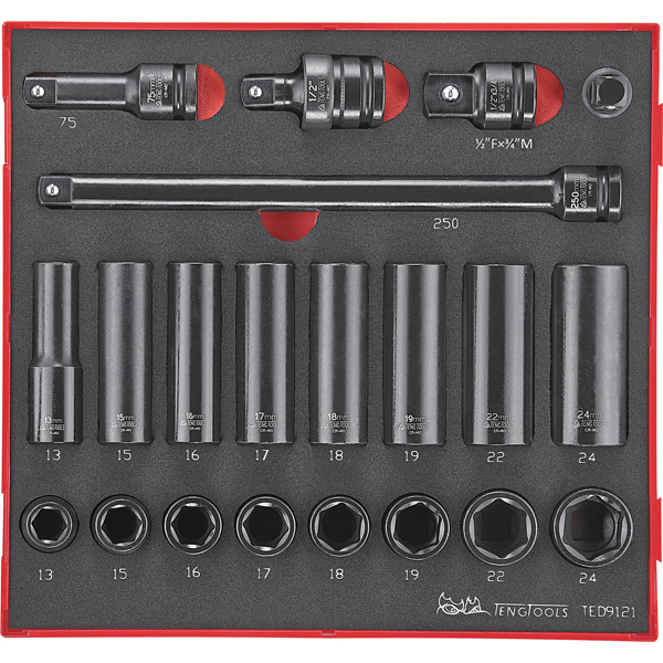 1/2" Drive Impact Socket & Accessories Set (EVA)
